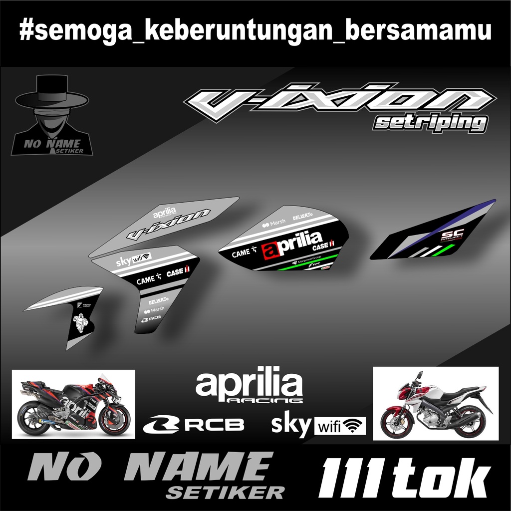 Sticker Striping Lis Variasi Vixion NEW VARIASI MOTO GP APRILIA (111tok) 2012-2015 VIXION NVL