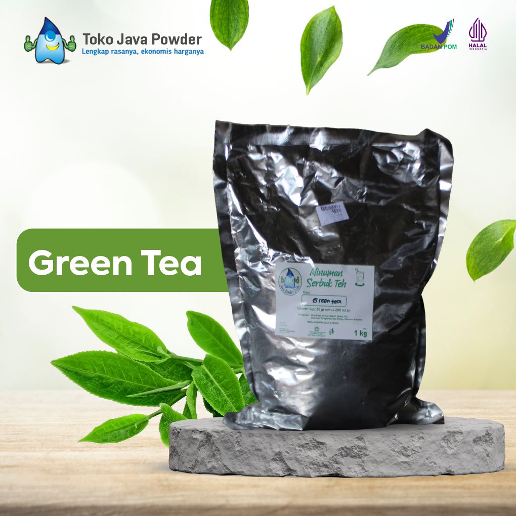 

Bubuk Minuman GREEN TEA Powder 1000 g - Java Powder Drink - BPOM & HALAL
