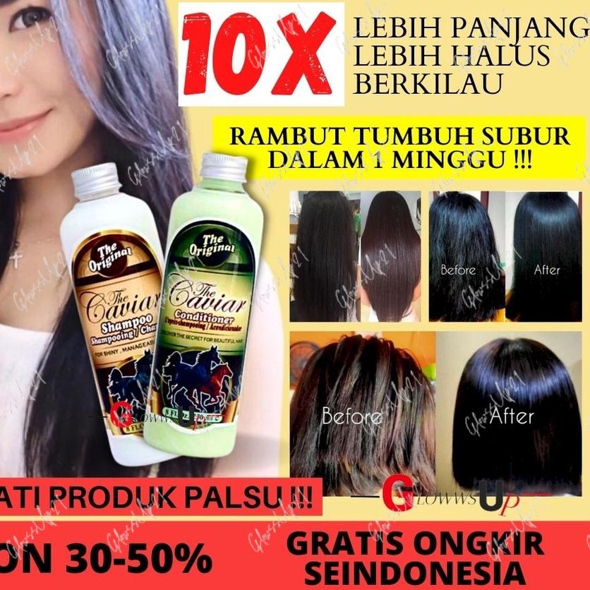 ۞ SHAMPOO PAKET PENUMBUH RAMBUT BOTAK - PAKET CAVIAR SHAMPO CONDITIONER - SAMPO KUDA - KONDISIONER ➳