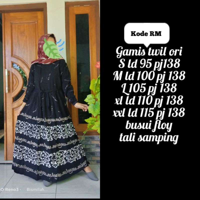 Gamis Twill ori aksara