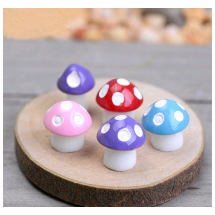 Miniatur Jamur dekorasi rumah boneka landscape bonsai