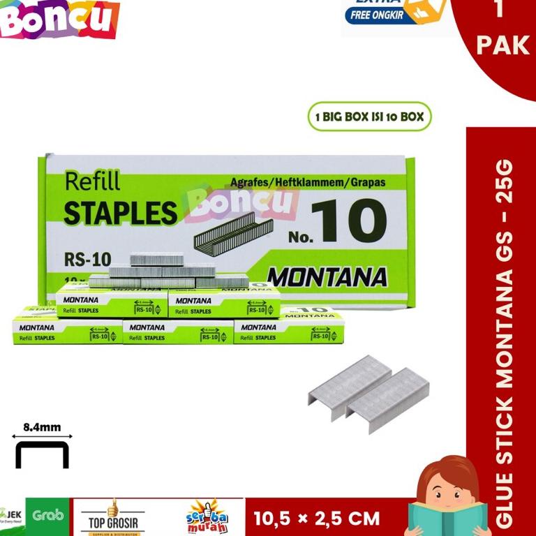 

Z77 isi Staples / isi staples murah / Isi Stapler / Refill Stapler / isi staples Montana No. 10 / 1Pak 10Box TERLARIS ㄴ