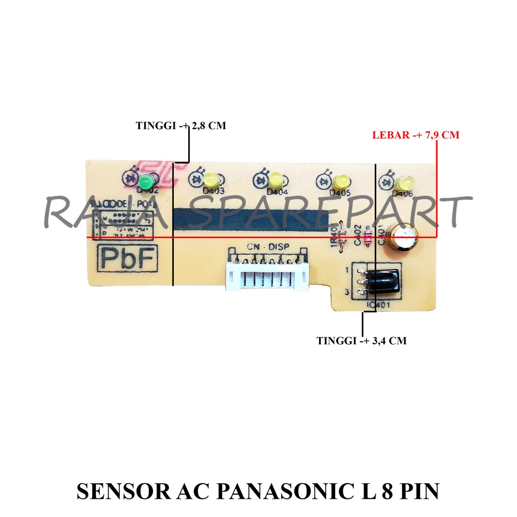 DISPLAY SENSOR/MODUL DISPLAY/SENSOR AC PANASONIC L 8PIN