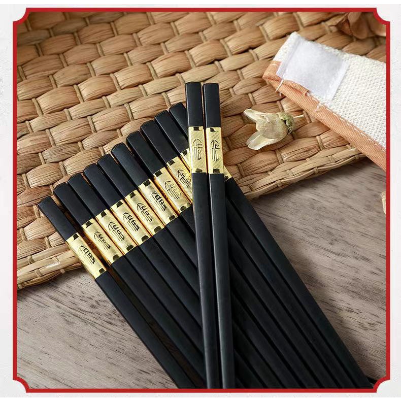 SUMPIT CHOPSTICK - BLACK GOLD DRAGON 24 CM