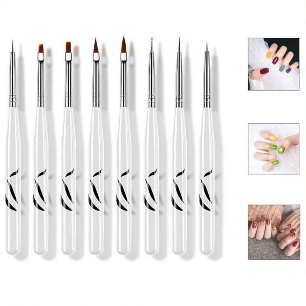 R-FLOWER Gel Nail Brushes Fashion Nail Art Fashion Poly Builder Gel Kuas Liner Tipis