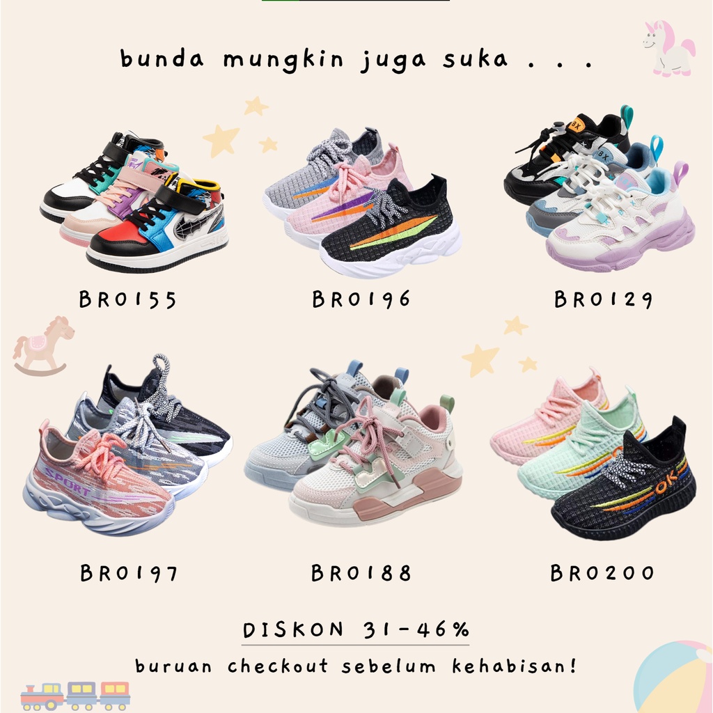 TOPGROSIR LV0197 Sepatu Sneakers Kanvas Sport Anak Import / Sepatu Anak Unisex