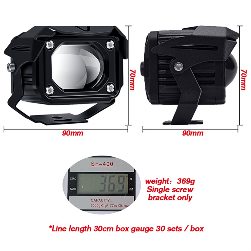 Lampu Tembak Led Sorot D2 Laser M30 Motor Mobil Vinyx Dual CSP Warna Putih Kuning 40 Watt 40W Bohlam Lampu Kabut Depan Mobil LED Mata Emas Super Terang Lampu Laser Dua Warna Yang Dimodifikasi Universal 24V 12A 4 Inches Black