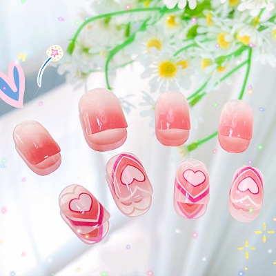 ⭐️𝐈𝐇𝐒 𝟖𝟐𝟖 𝐋𝐚𝐦𝐩𝐮𝐧𝐠⭐️Kuku Palsu Fake Nail Kuku Palsu Tahan Air 24pcs + Lem Fashion Japan Import