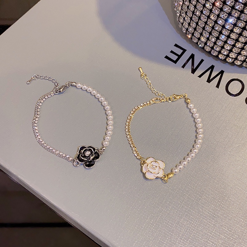 2023fashion Baru Mutiara Camelia Gelang Wanita Mewah Gelang Tangan Perhiasan