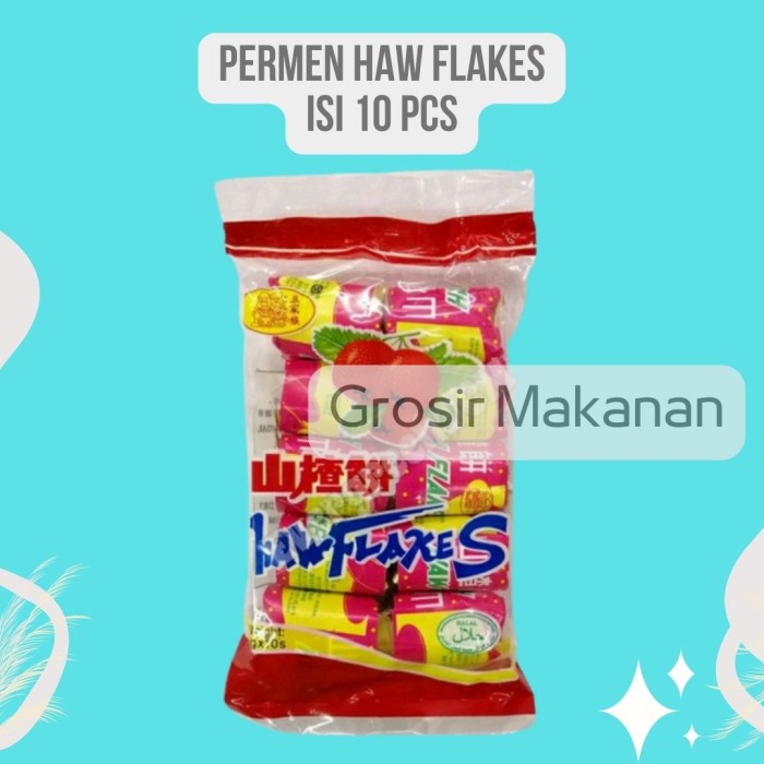 Manisan Buah Haw Flakes / Permen Sanca Isi 10 Pcs / 100gr / Halal