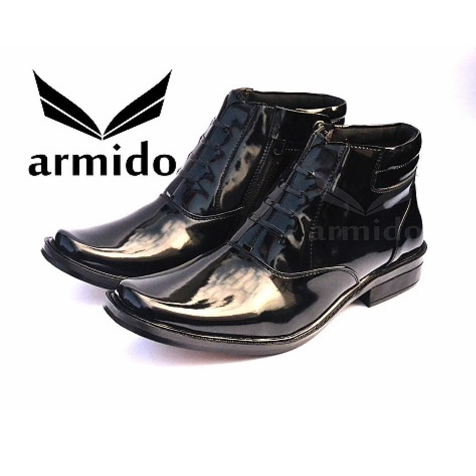 Langsung Kirim ARMIDO SEPATU PDH KILAP RESLETING TNI POLRI SECURITY KULIT VR-03