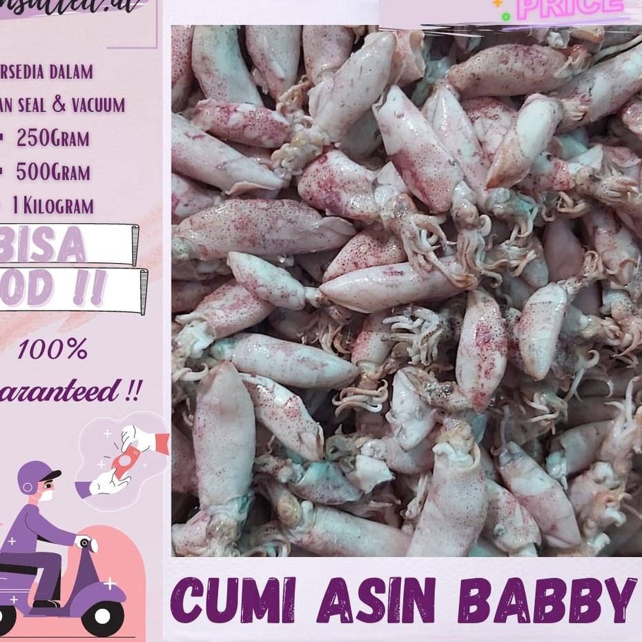 

♛ PROMO BABBY CUMI ASIN / CUMI JUMBO MURAH 1KG / IKAN ASIN MURAH ➹