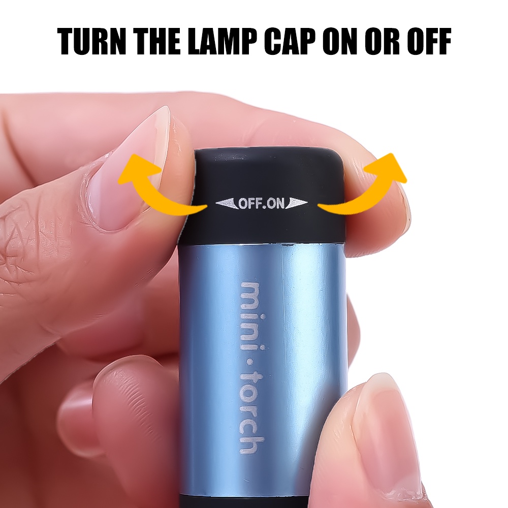 Travel Portable USB Chargeable Senter Mini Untuk Camping Emergency Handheld Mini LED Flashlight Praktis Mini Torch Dengan Gantungan Kunci Obor Saku Ringan