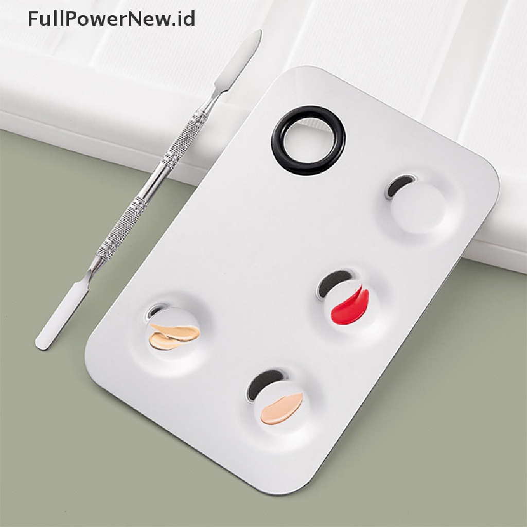 Power 1Pcs Stainless Steel Kepala Ganda Makeup Toner Spatula Mixing Stick Foundation ID