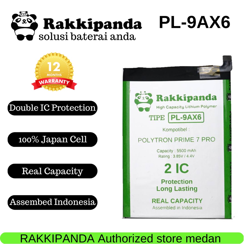 BATERAI RAKKIPANDA PL-9AX6 FOR POLYTRON PRIME 7 PRO