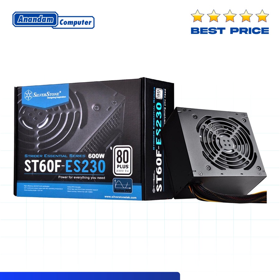 SILVERSTONE 600W 80+ ST60F-ES230 Power Supply PSU