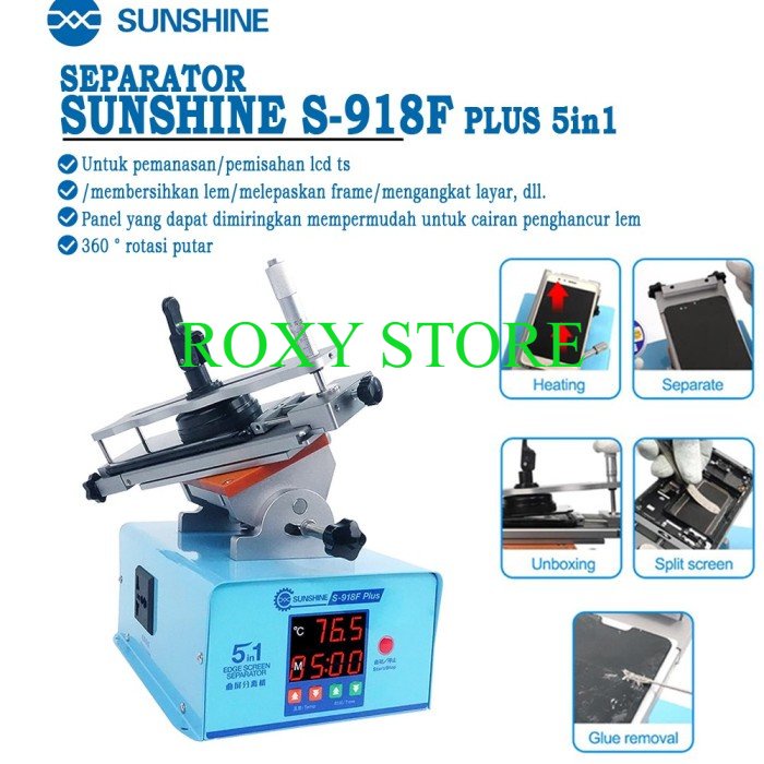 Sunshine S-918F 5 in 1 Mesin Pemisah atau pemanasan lem LCD Touchscren Original