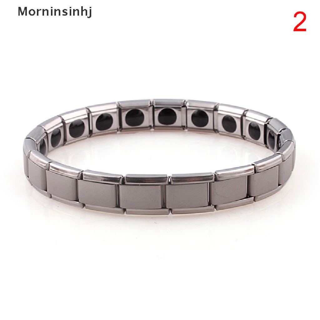 Mornin Gelang Titanium Steel Elastis Stretch Untuk Pria Wanita Energi Kesehatan Bangle id