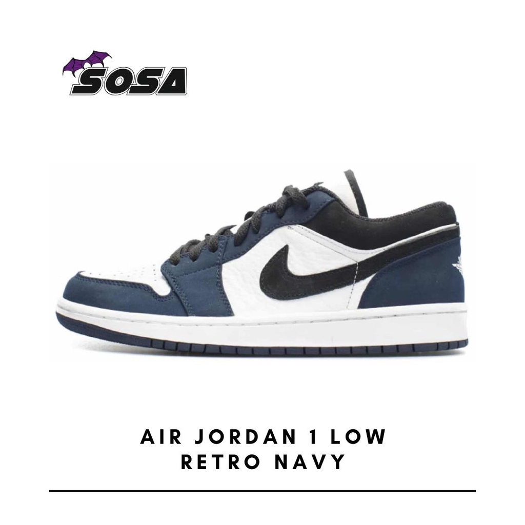 Sneakers Air Jordan 1 Low Retro Navy - Unisex / Sepatu Nike