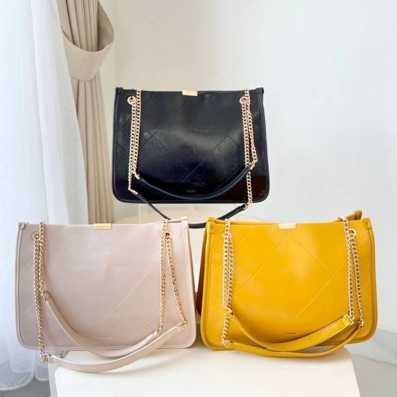 PROMO SALE Tas Tote Bag Pedro besar kuning hitam beige yellow black