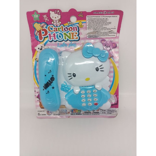 Mainan anak telpon hello kitty cartoon phone hello kitty ST2563