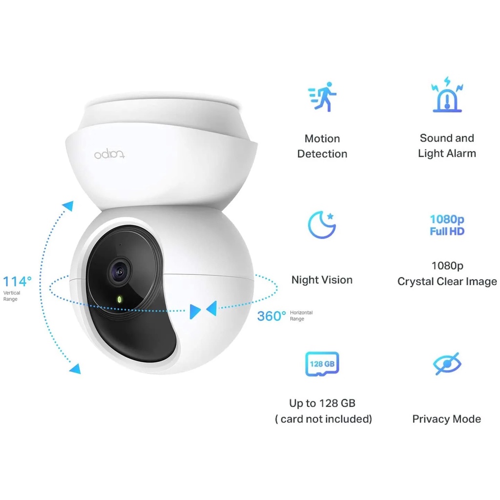 Camera CCTV TAPO C200 / C2100 Home Security Wi-Fi Pan and Tilt KAmera1080p PTZ 3Mp Bardi Smart Home