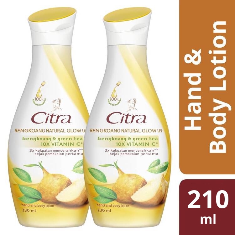 Citra Hand and Body Lotion Bengkoang Natural Glow UV 210ml Twinpack