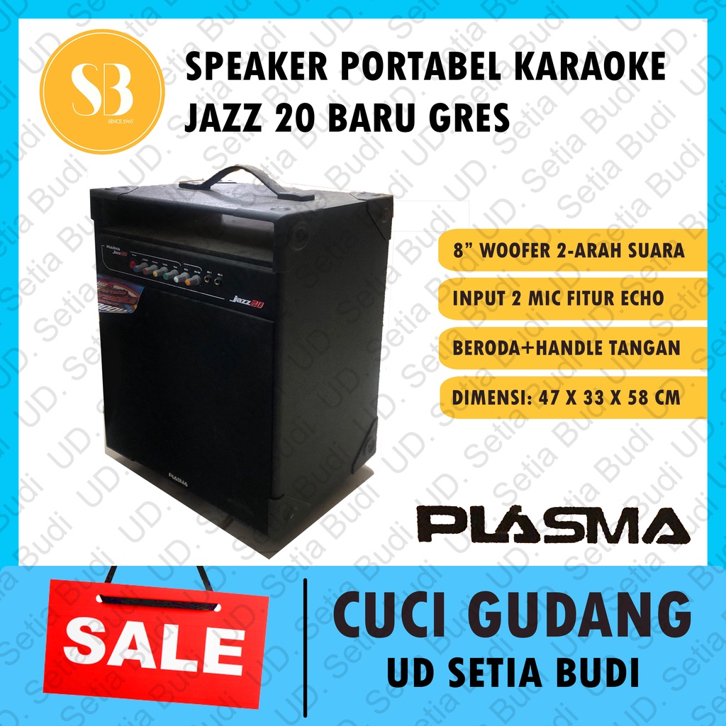 Speaker Portabel Karaoke Sistem Plasma Jazz 20 Baru Gres