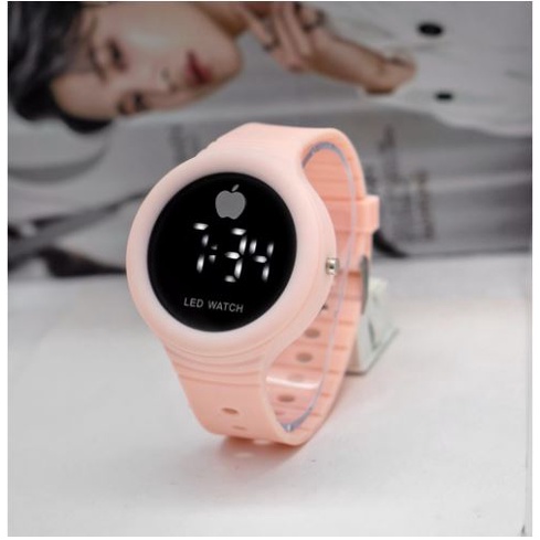 Jam Tangan LED Digital Pria Wanita Rubber Fashion Couple Premium L6