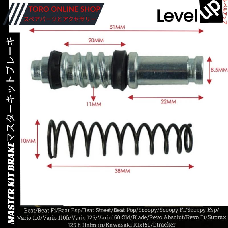 master rem kit beat vario level up master kit spacy scoopy beat vario blade revo absolute klx150 sup