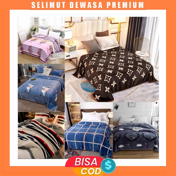 Selimut Dewasa Selimut Handuk Alas Sprei Warna Putih Microfiber Ukuran(A9X6) Import Premium Selimut 