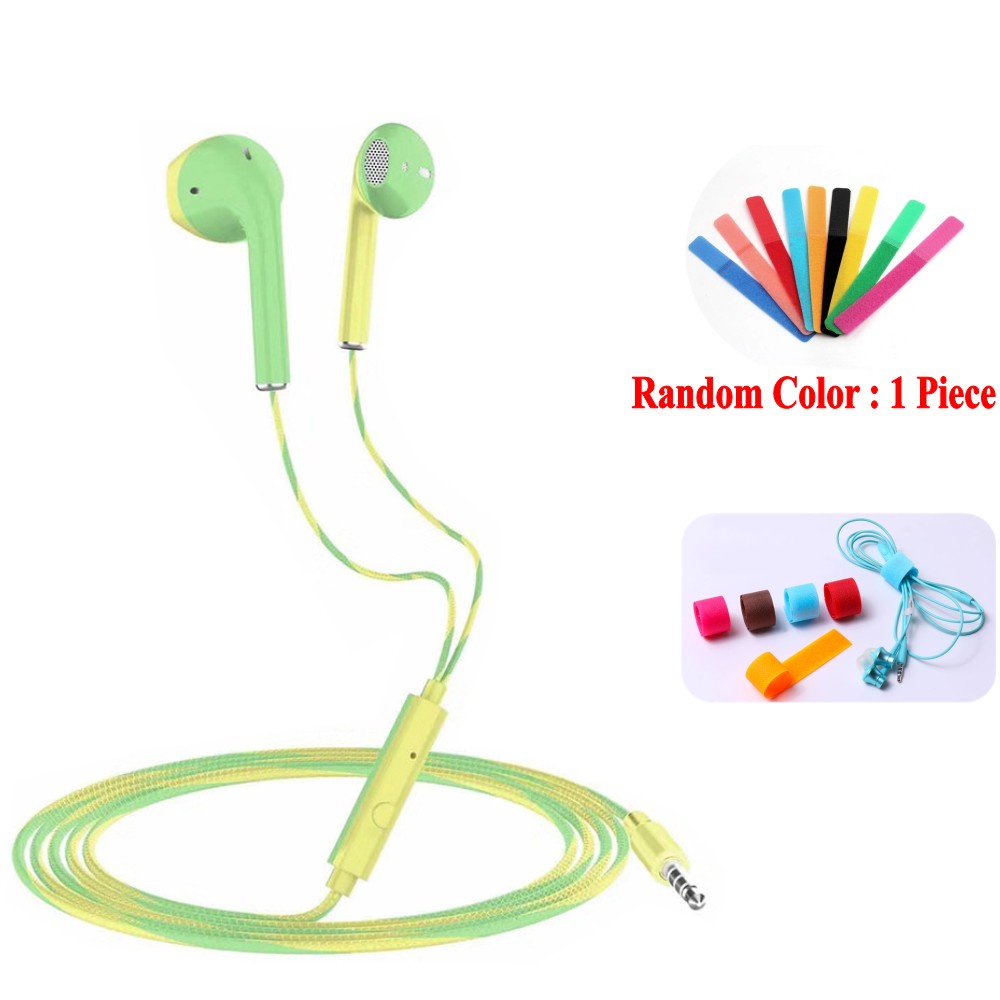 Macaron Wired Headphone/3.5mm in-ear Stereo Wired Sport Wired Earbuds Dengan Micphone/Headset Gaming Olahraga Universal Untuk Samsung Dan Xiaomi/Penjualan Panas