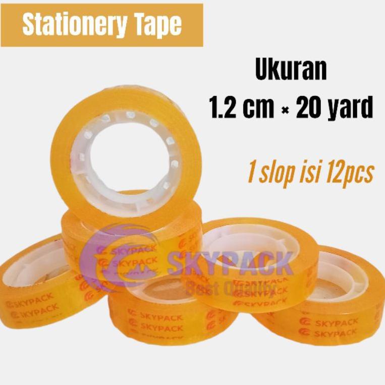 

L39 [SKYPACK] STATIONERY TAPE 1.2cm x 20y/Solasi/Selotip/Isolasi/Lakban TREND KEKINIAN ク