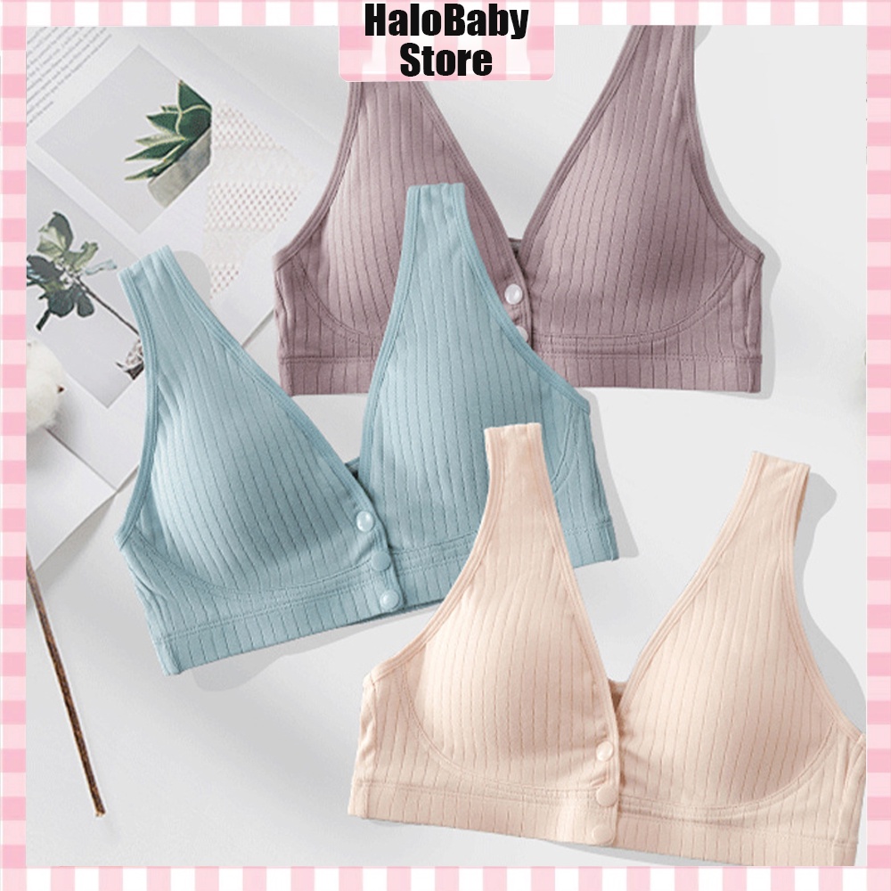 Halobaby Bra Menyusui Tanpa Kawat/Bra Menyusui kancing depan/Baju Menyusui Bahan Katun