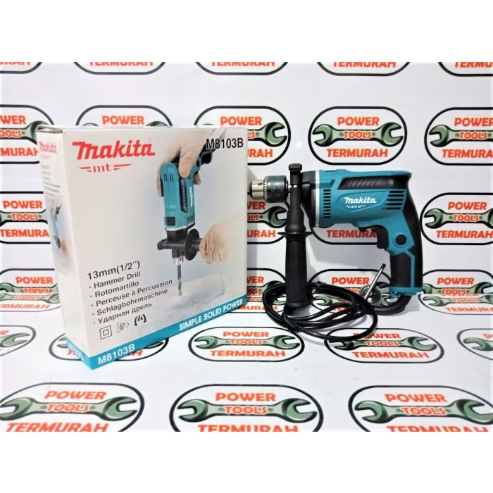 Bor Beton MAKITA 13mm M8103B Impact Drill Besi Kayu 2 Tangan M 8103 B