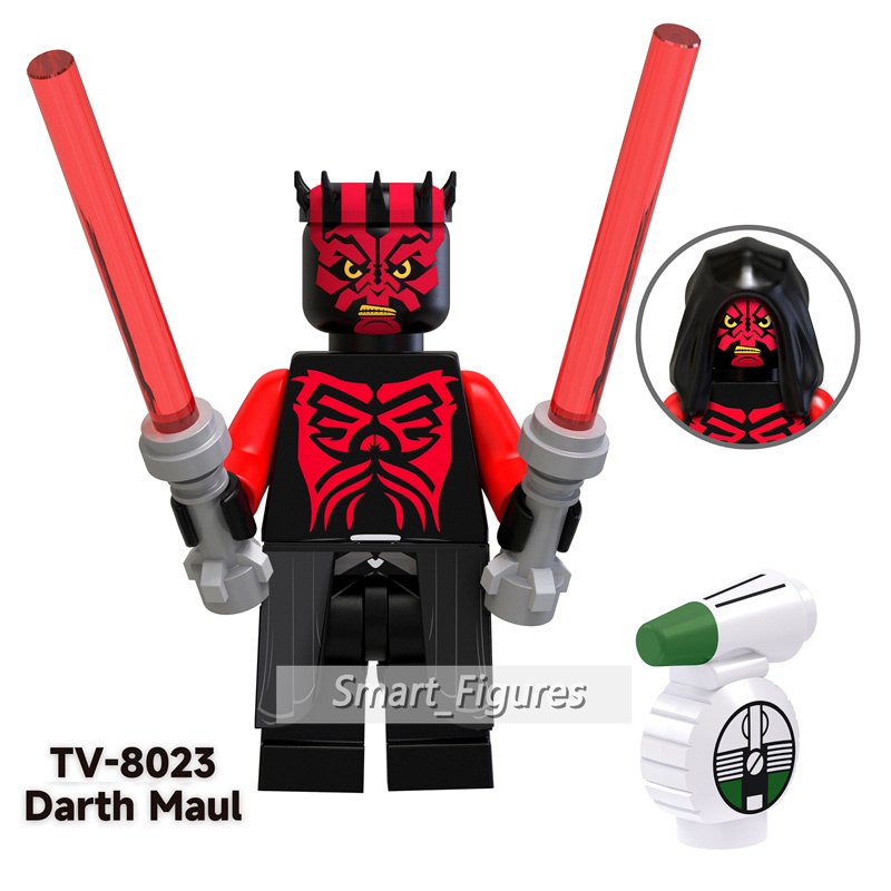 Darth Maul Minifigures Rey Kylo Ren Mainan Hadiah Ulang Tahun Star Wars Obi-Wan Commander Bacara Boneka Angka Mini