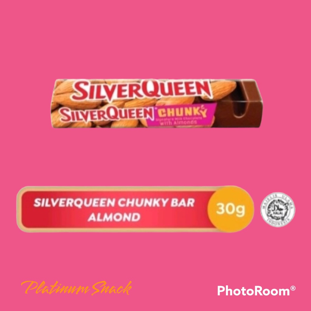 Silver Queen Chunky Bar Almonds | Cashew Nut | 1 @ 30 Gr