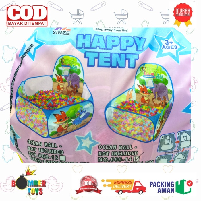 MAINAN ANAK TENDA MANDI BOLA OUTDOOR INDOOR HAPPY TENT KADO KELUARGA