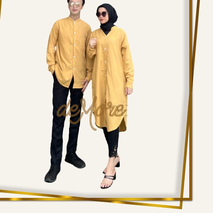 ➪ KEMEJA COUPLE BAJU COUPLE PASANGAN JEANO POLOS DEMORE ♥