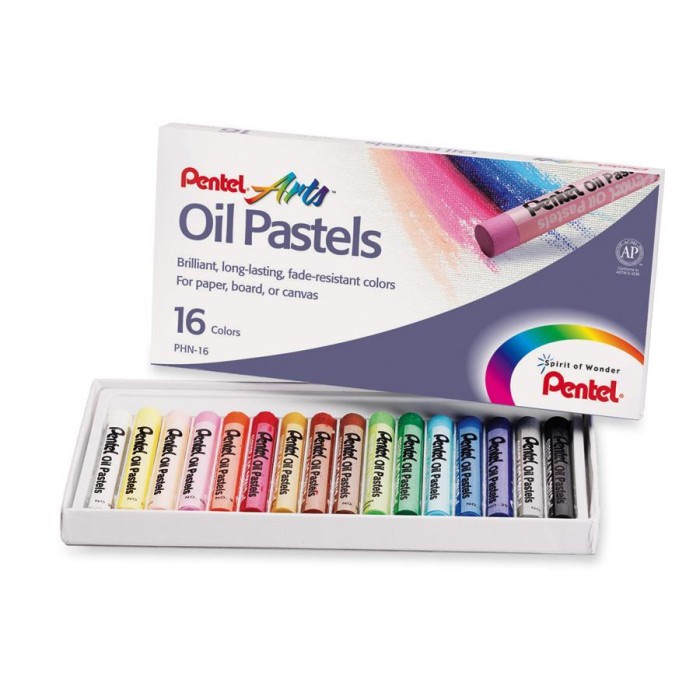 

Crayon Oil Pastel Pentel PHN-16 16 Colours Krayon Minyak Pentel Art Mewarnai