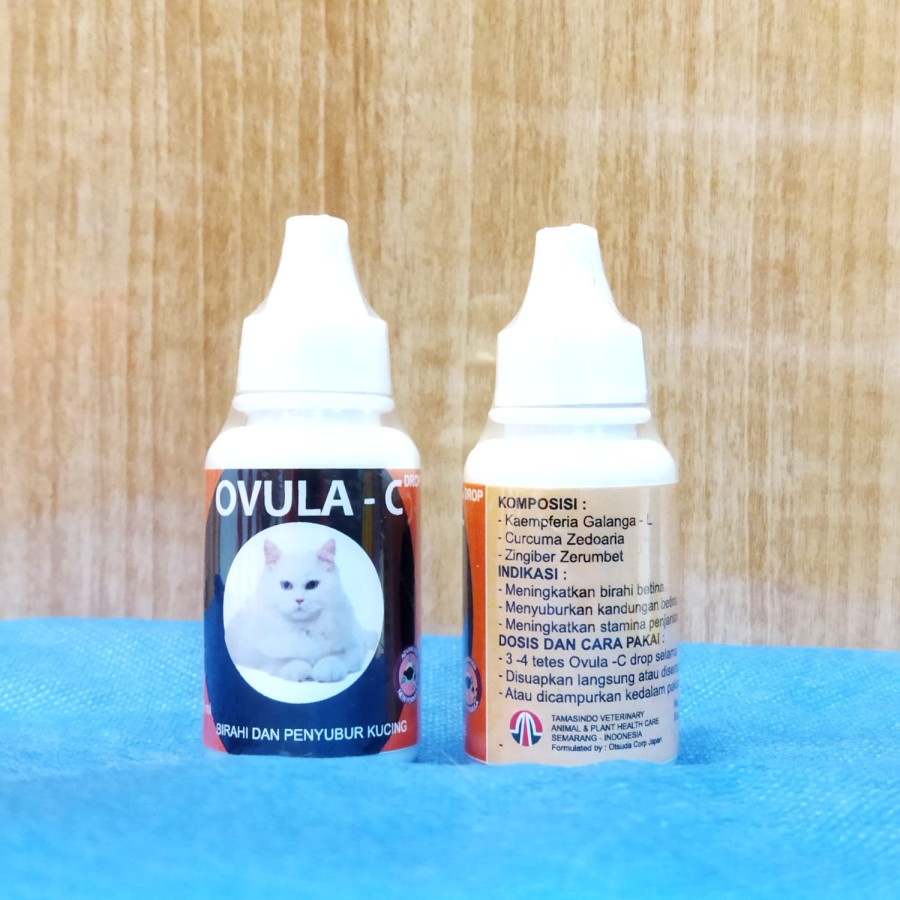 Ovula-Cat Drop (OVULA-C) adalah suplemen yang mengandung bahan herbal khusus untuk menyuburkan dan membangkitkan birahi kucing dewasa baik jantan maupun betina