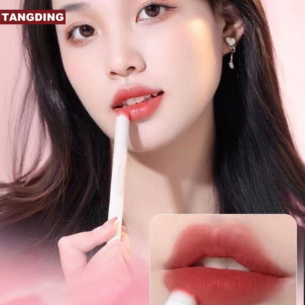 [COD Tangding] Kuas Lipstik Kepala Bulat Portabel Wanita Perempuan Lip Gloss Conceal Acne Makeup Alat