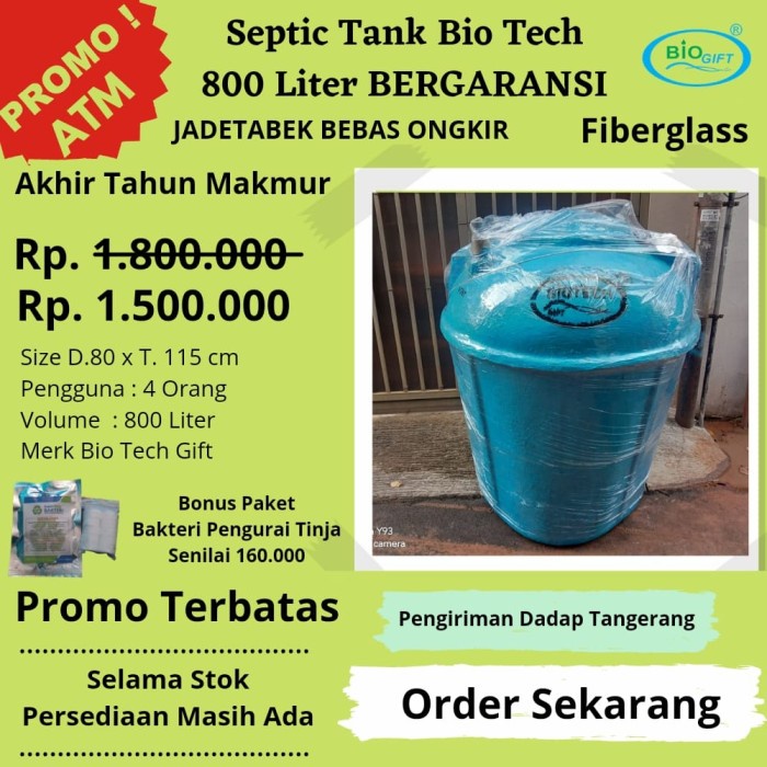 Terlaris Septic Tank Biotech, Biotech Septic Tank, Bt Series, Bioseptic, Jual