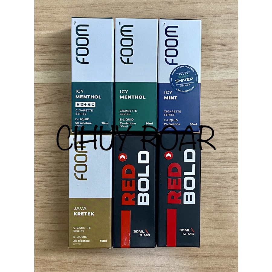 FOOM ICE ICY FRESH MENTHOL MINT JAVA KRETEK RED BOLD SHIVER MILD