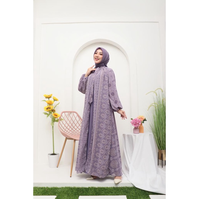 Baju Kondangan Wanita Kekinian | Gamis Pesta Mewah Elegan | Gamis Ceruty Premium | Dress Lebaran Kek