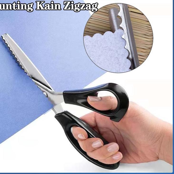 

IdWw3W7 Gunting Gelombang Kain / Gunting Gerigi Kain / Gunting Bahan Kain Zigzag Stainless Steal 9