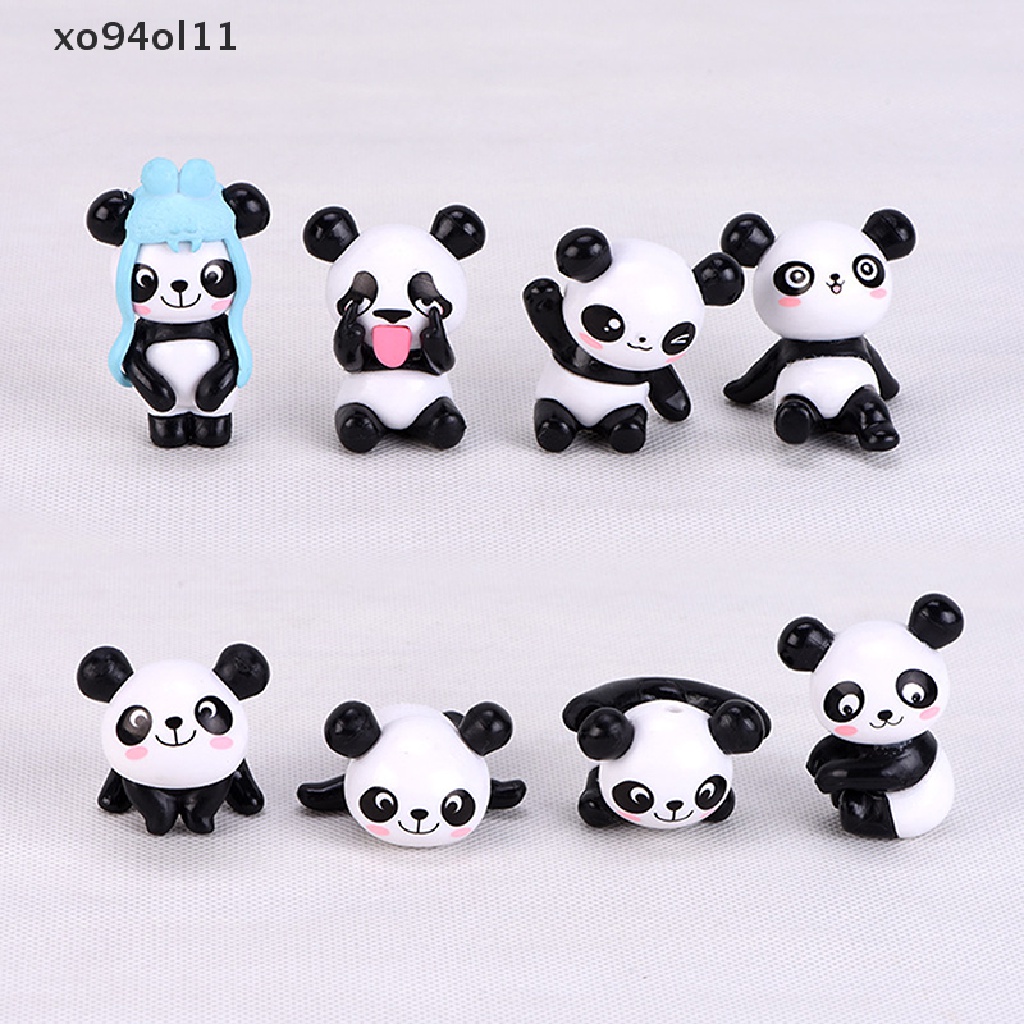 Xo 1Pc Patung Kartun Panda Lucu Pemandangan Taman Peri Miniatur Dekorasi Model OL