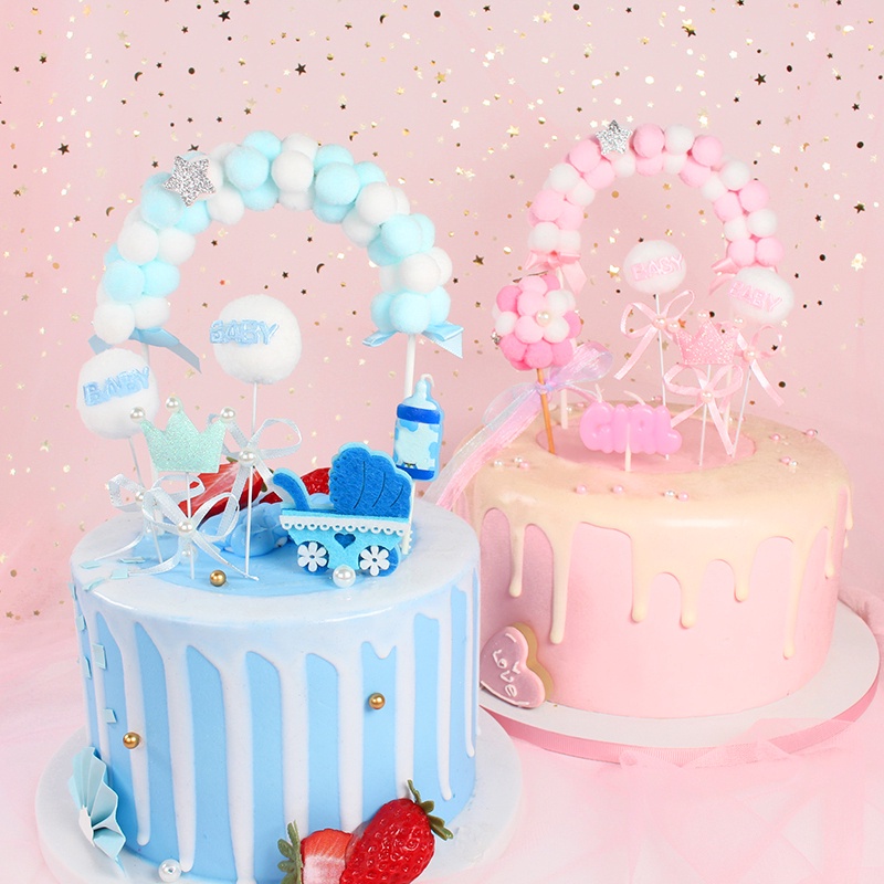 Topper Kue Bentuk Lengkungan Bola Untuk Dekorasi Pesta Ulang Tahun Baby Shower Pernikahan