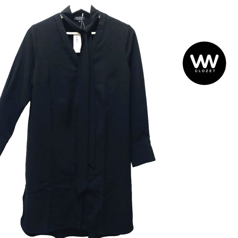 vwclozet | 210131 | Tunik kemeja tali leher lengan panjang