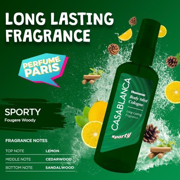 Casablanca Body Mist  Cologne Pria 100 ml